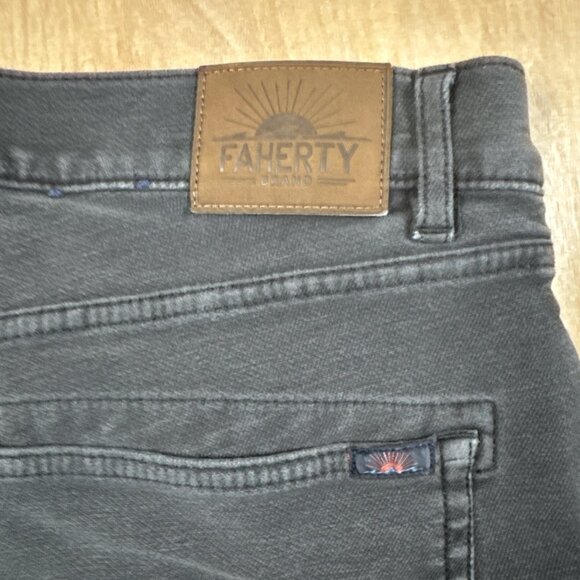 Faherty Men's Size 33x32 Pants Jeans Dark Gray Slim Stretch - Picture 5 of 6